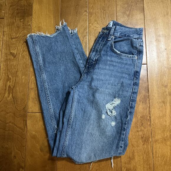 BDG Urban Outfitters High Rise Baggy Jeans Size 24 Distressed Casual 90’s Retro - Picture 10 of 12